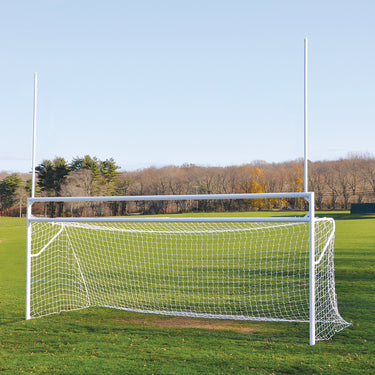Goals - Soccer/Football (with European Backstays) - Deluxe, Official Size (8 ft. H x 24 ft. W x 4 ft. B x 10 ft. D)
